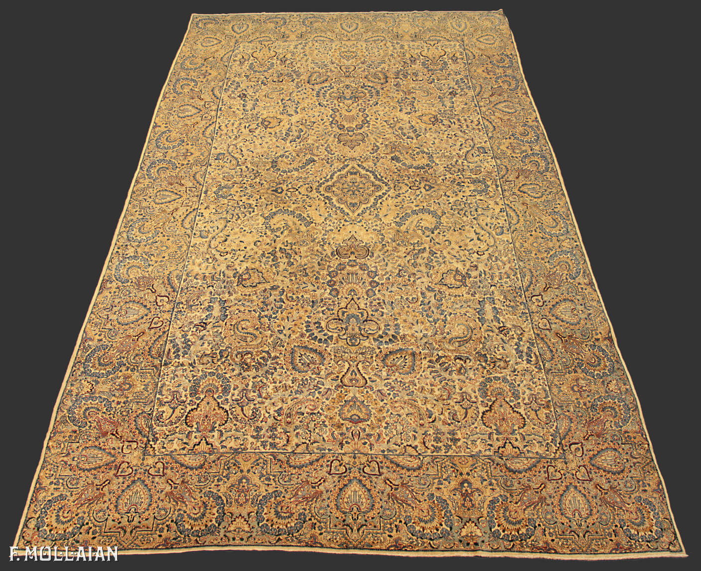 All-Over Antique Persian Kerman Carpet n°:83763054